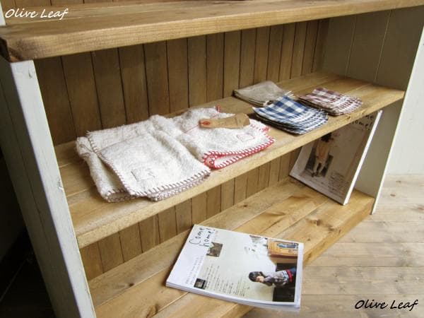 サイズデザインオーダー可！カップボードW88キャビネットシャビーブラウン受注製作