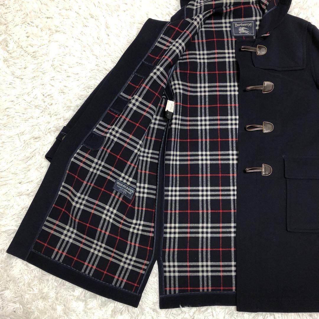 バーバリーズ　ダッフルコート　カシミヤ　ネイビー