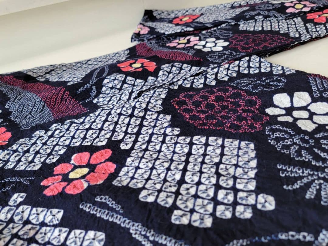 有松鳴海絞り　浴衣　美品