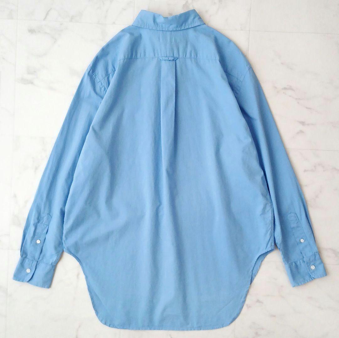 美品 ポロ ラルフローレン 現行 コットン 柔らか ボタンダウンシャツ ブルー