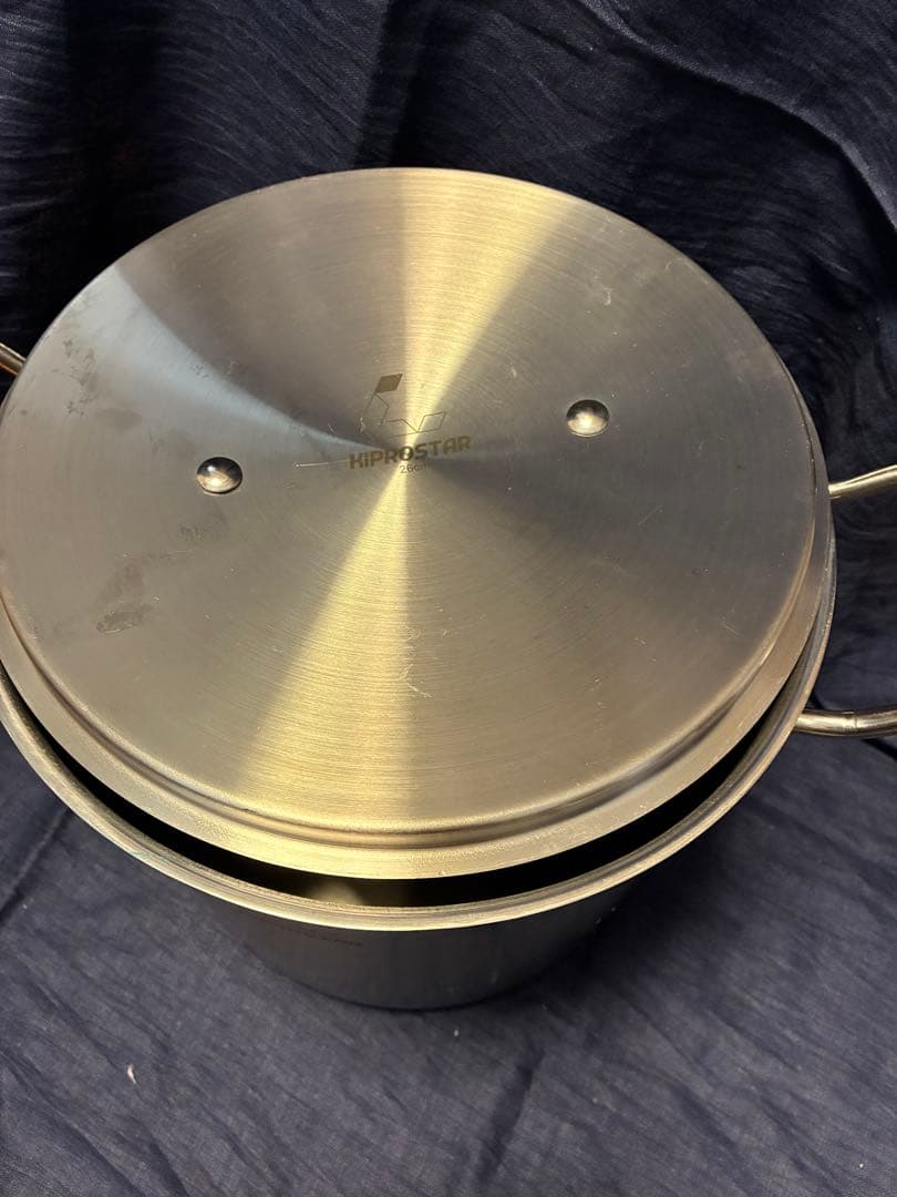 未使用【業務用】KIPROSTAR ステンレス 寸胴鍋 蓋付26cm IH対応