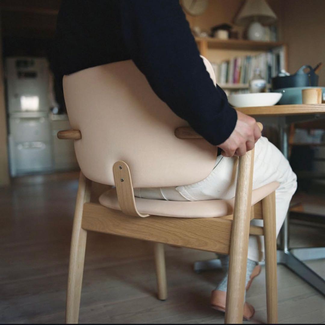 Domus Chair (ドムスチェア)オーク革張りナチュラルレザー