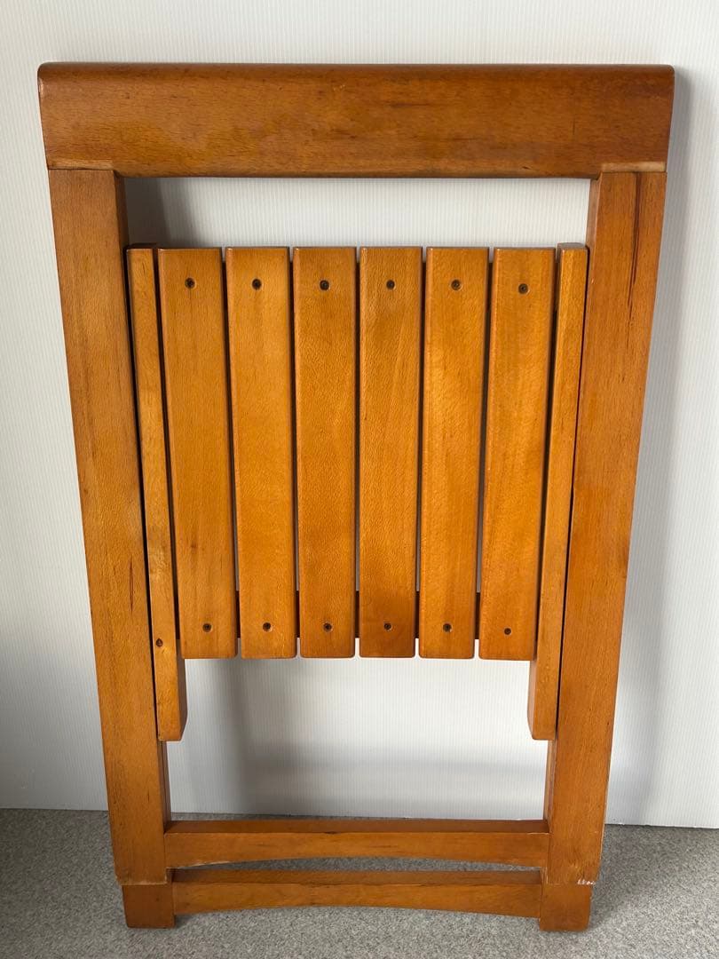 ヴィンテージ　木製フォールディングチェア　ルーマニア　折り畳み椅子　古道具　東欧