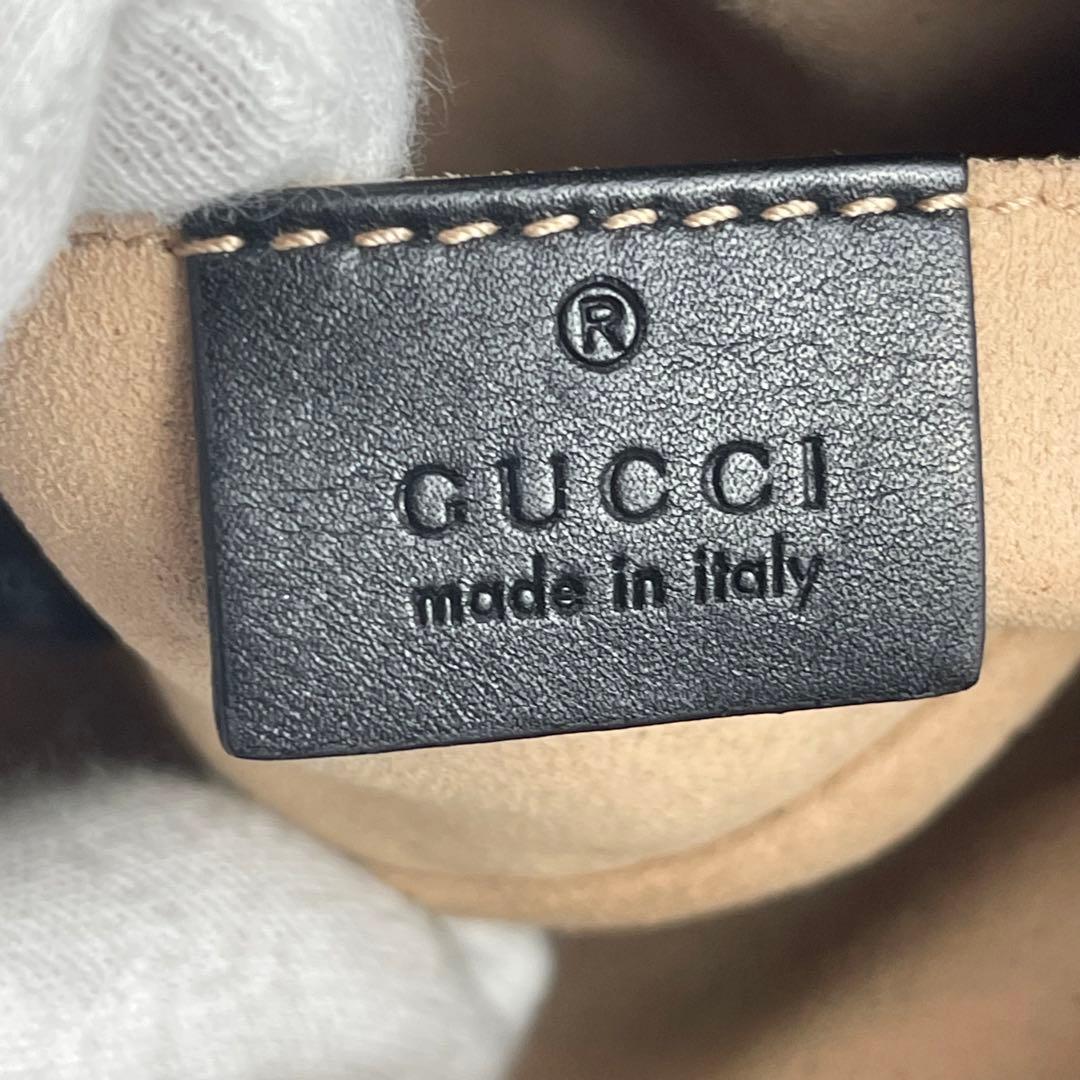 【美品】GUCCI グッチ マーモント ブラック ウエスト ボディバッグ バッグ