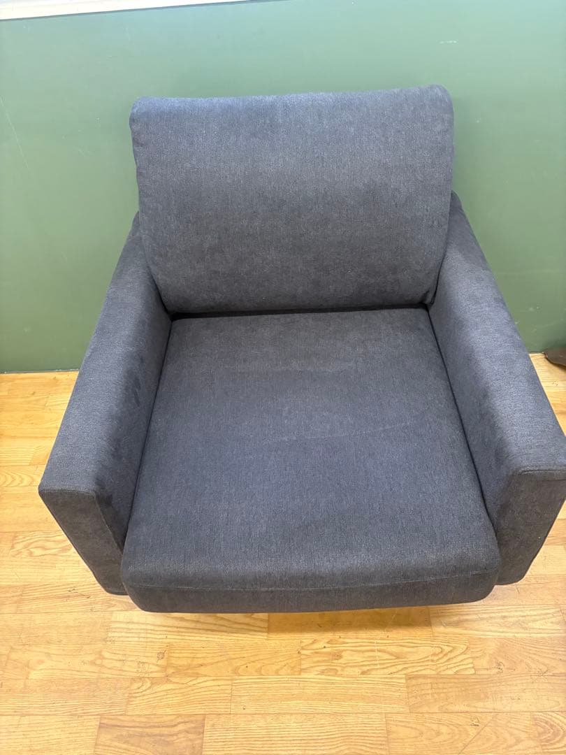 M090 ダークグレー 1人掛けソファ