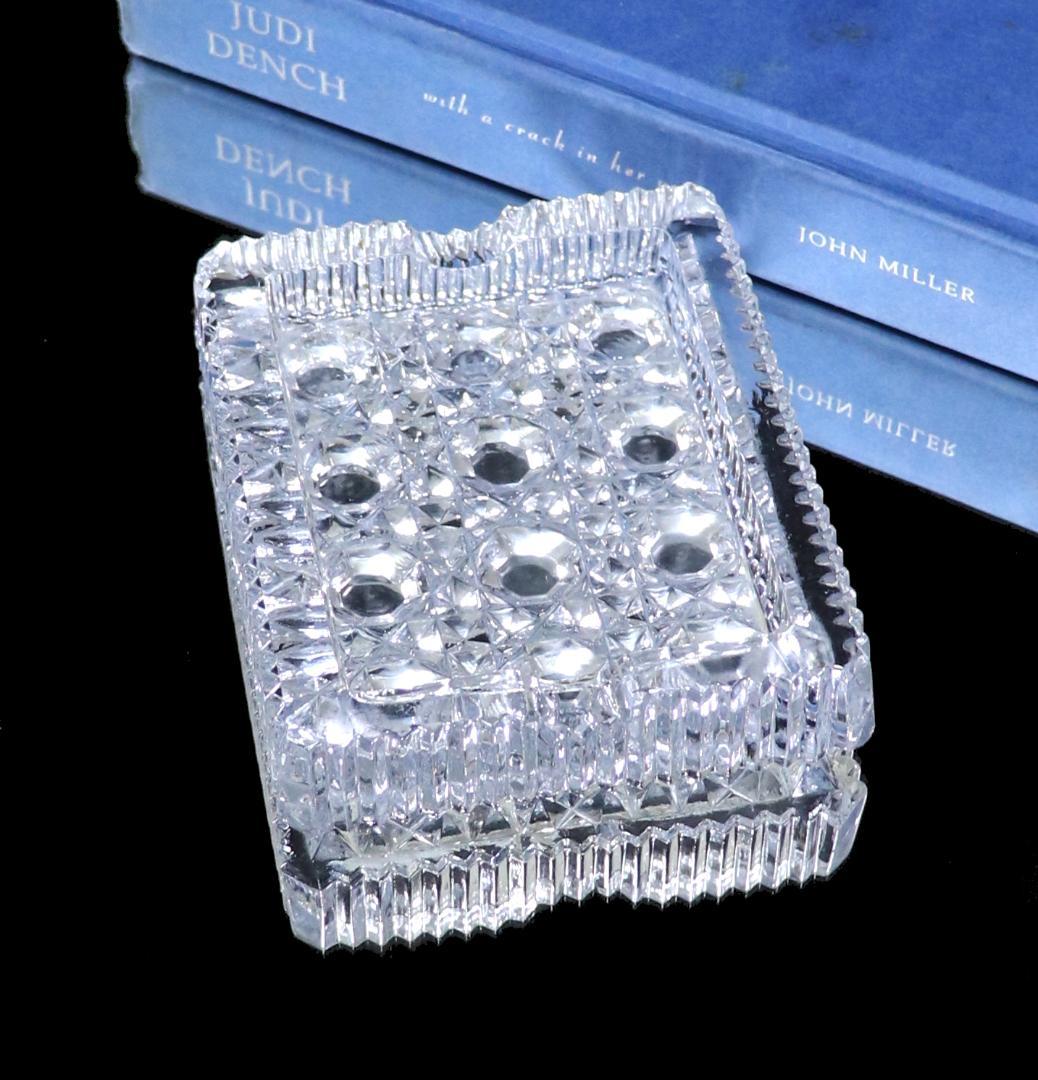 オールド・バカラ 稀少型 長方形 ディアマン・ピエーリー 切子 灰皿 小物入れ