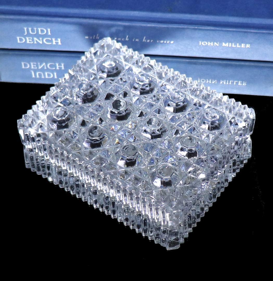 オールド・バカラ 稀少型 長方形 ディアマン・ピエーリー 切子 灰皿 小物入れ