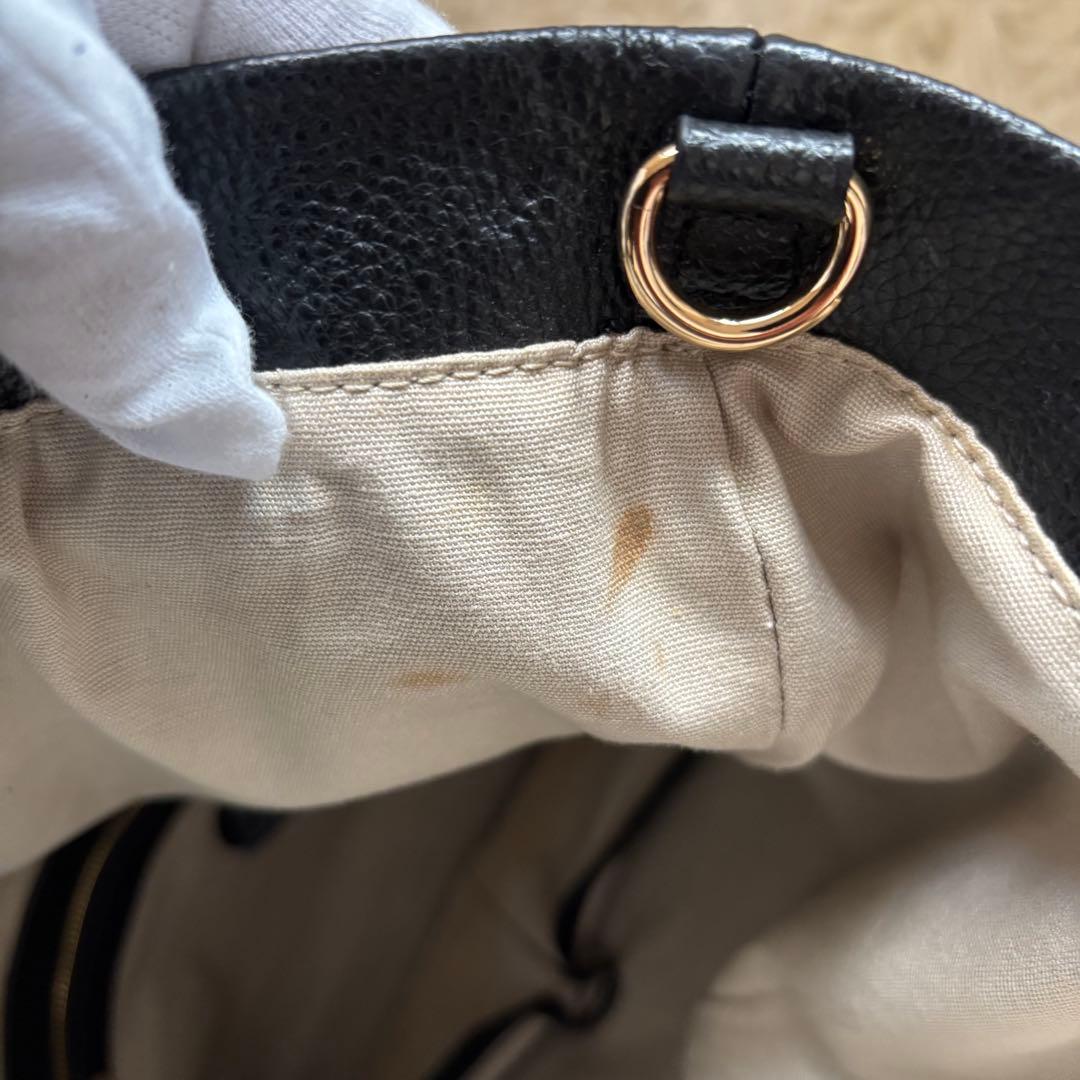 ✨トリーバーチ　デカロゴ　ショルダーバッグ　フラップ　レザー　本革　ブラック