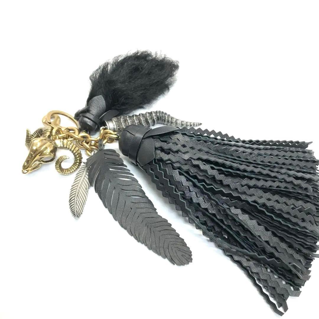 【美品✨希少】　コーチ　バッグチャーム　チャーム　キーリング　ラムスカル