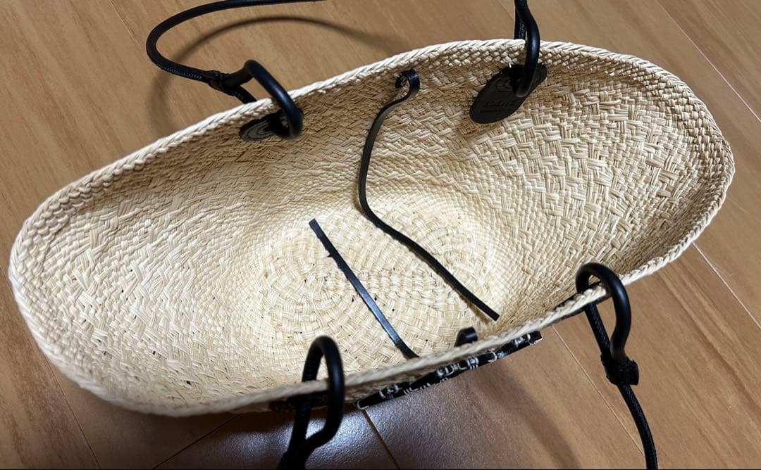 新品★LOEWEアナグラム バスケットバッグ スモール（イラカヤシ&カーフ）