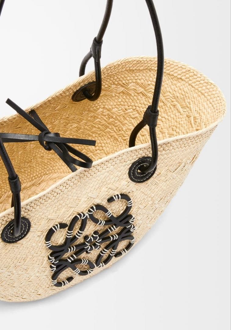 新品★LOEWEアナグラム バスケットバッグ スモール（イラカヤシ&カーフ）