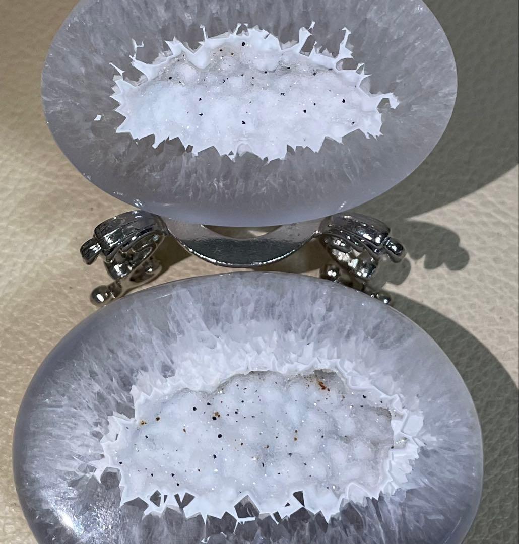 トレジャー瑪瑙 ドゥルージーアゲート 聚宝盆 雪模様 シュガー トルマリン共生