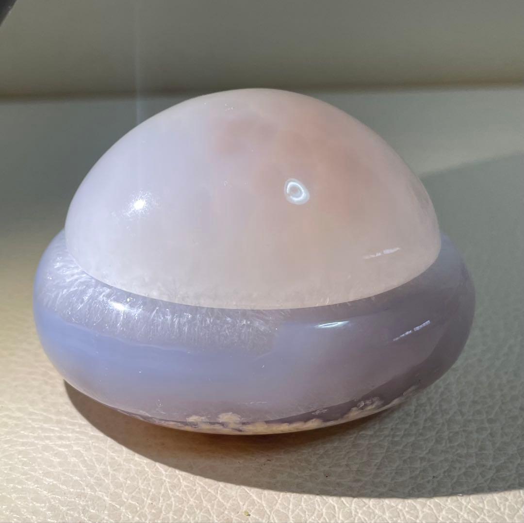 トレジャー瑪瑙 ドゥルージーアゲート 聚宝盆 雪模様 シュガー トルマリン共生