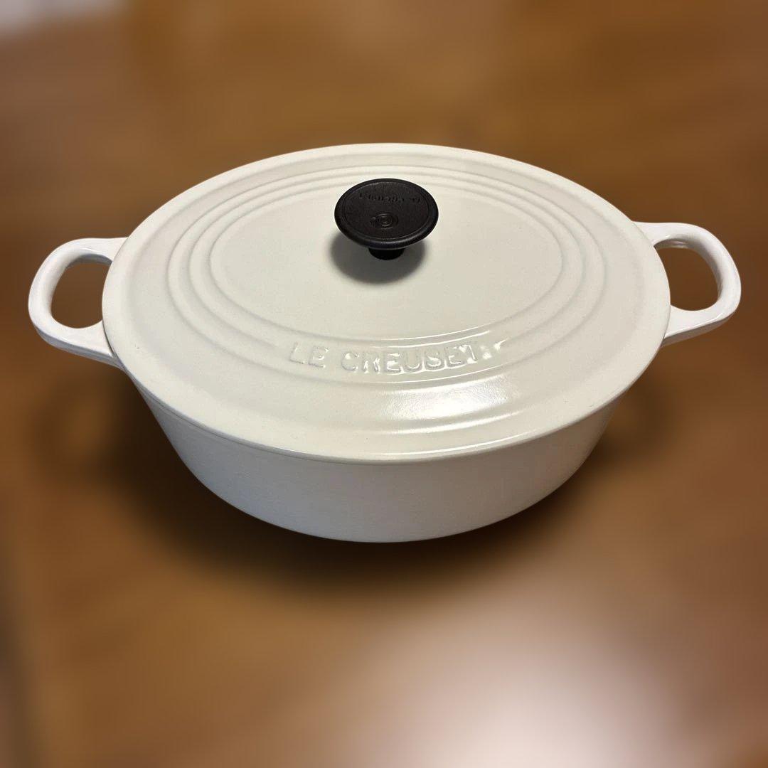 ルクルーゼ　ココットオーバル25cm ホワイト