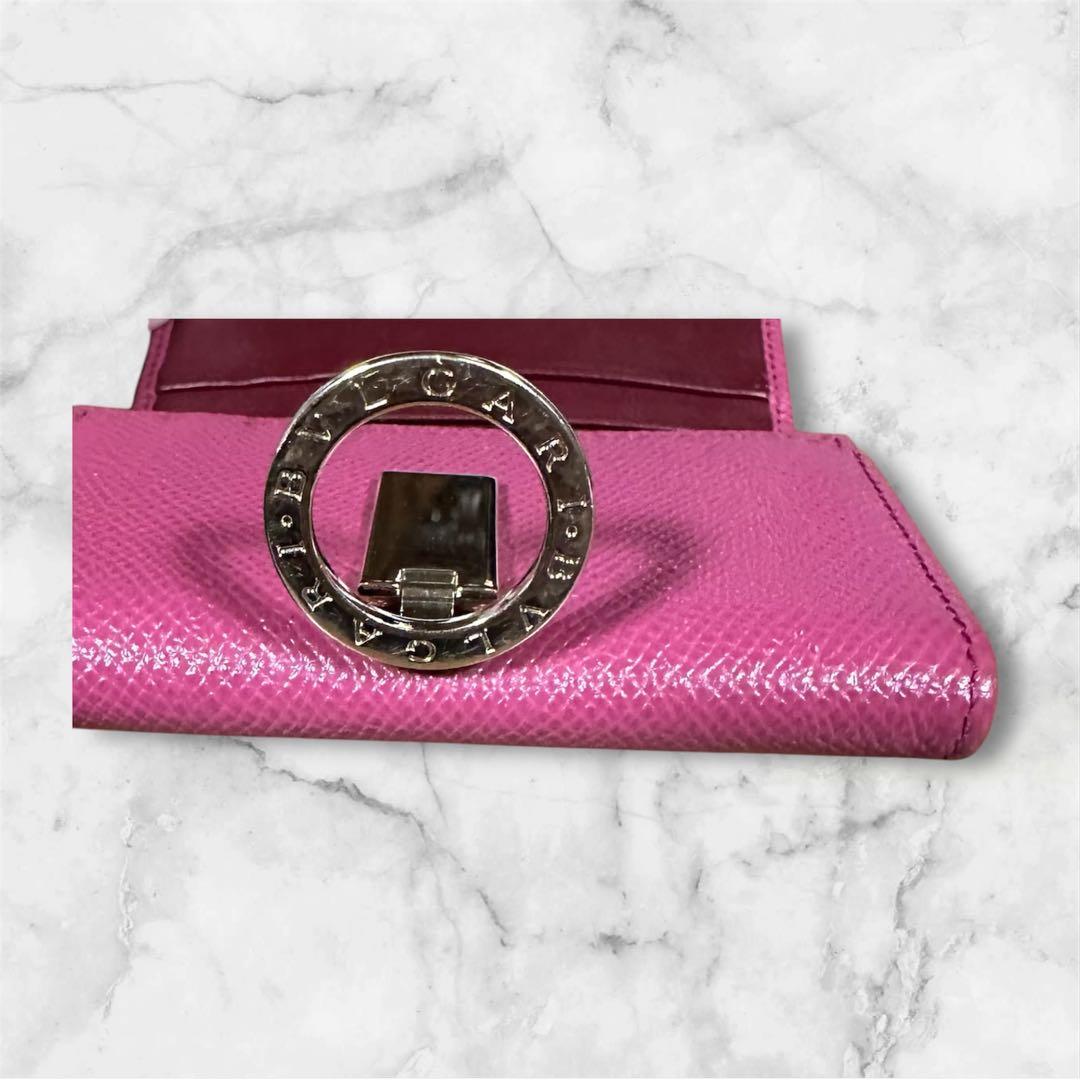 ブルガリ 名刺入れ カードケース ロゴクリップ レザー ビジネス