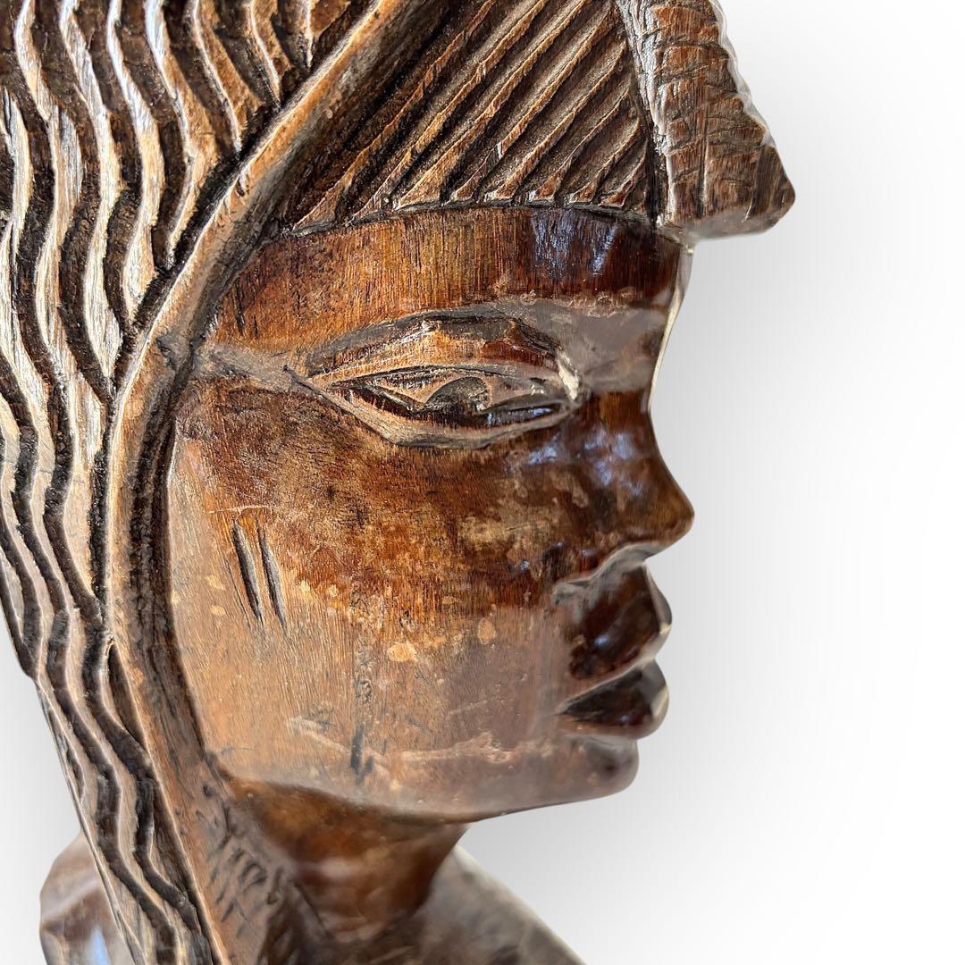 【民藝アート】アジアン木彫 人物像3体セット｜儀礼像・プリミティブオブジェ