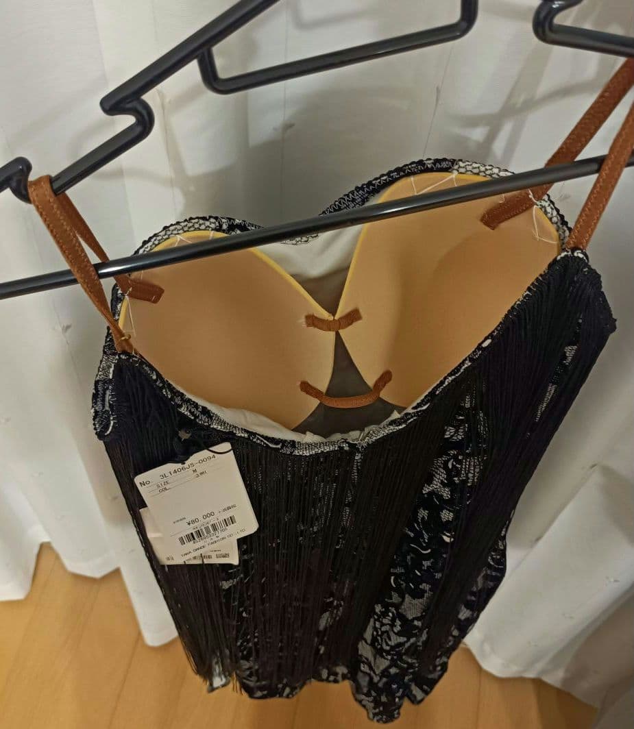 タカダンス ラテンドレス フリンジ 黒