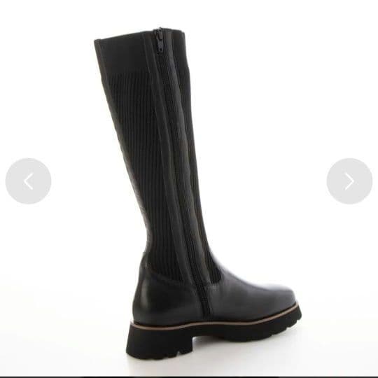 あしながおじさん伸縮性があって履きやすい厚底ソックスロングブーツ 23.5