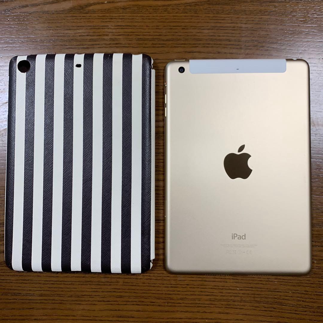 iPadmini3(Wi-Fi+Cellular)16GB美品ゴールド/ケース付