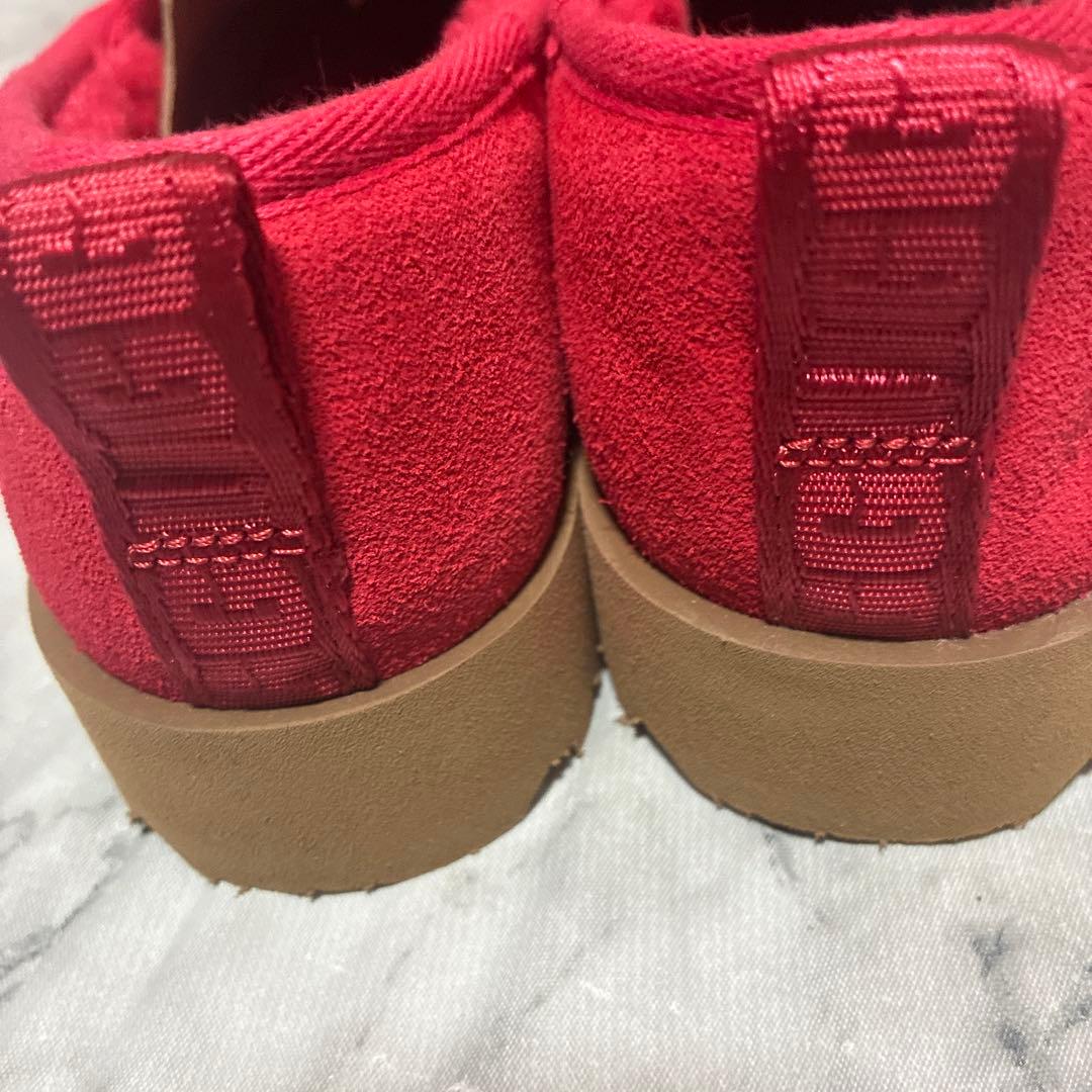 【極美品】UGG アグ モカシン 完売カラーリボンレッド