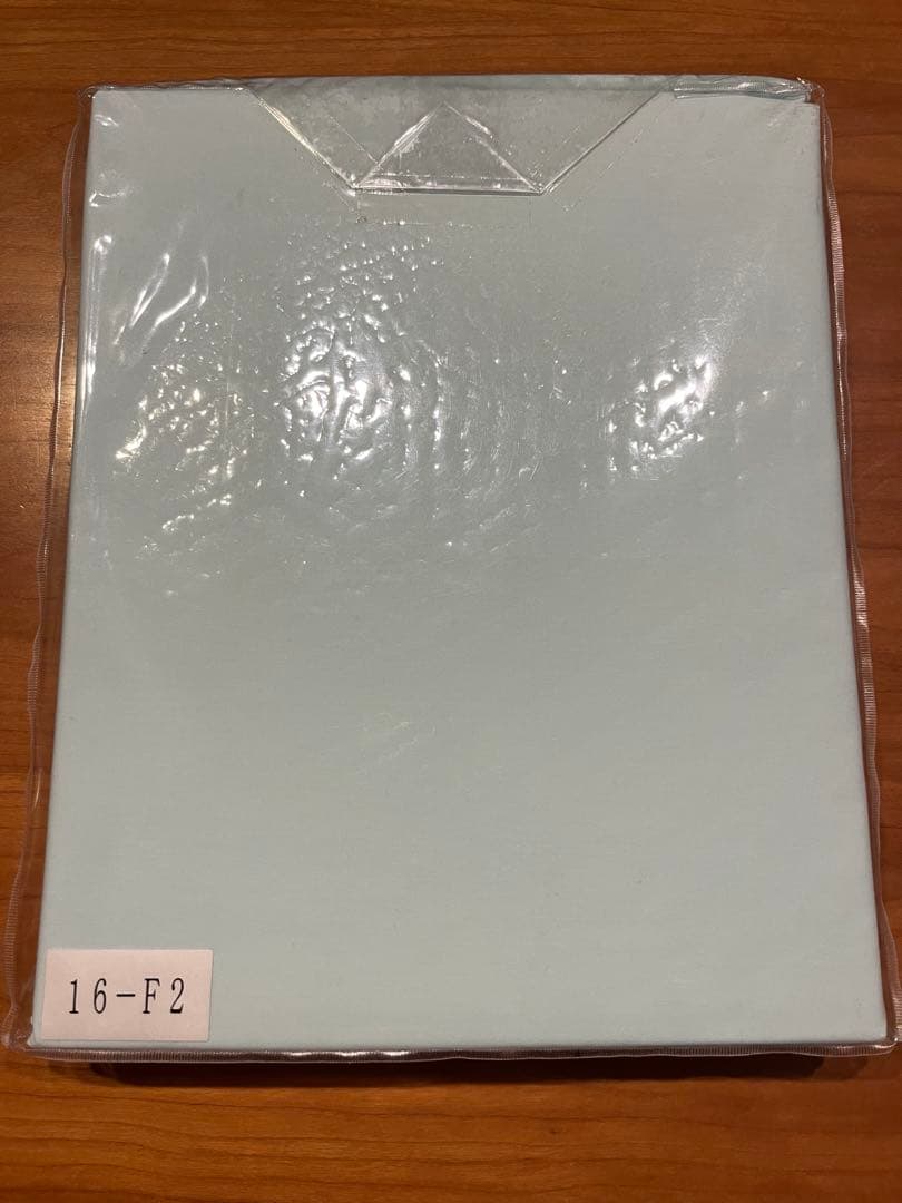シモンズのブルーのボックスシーツ（綿100%）