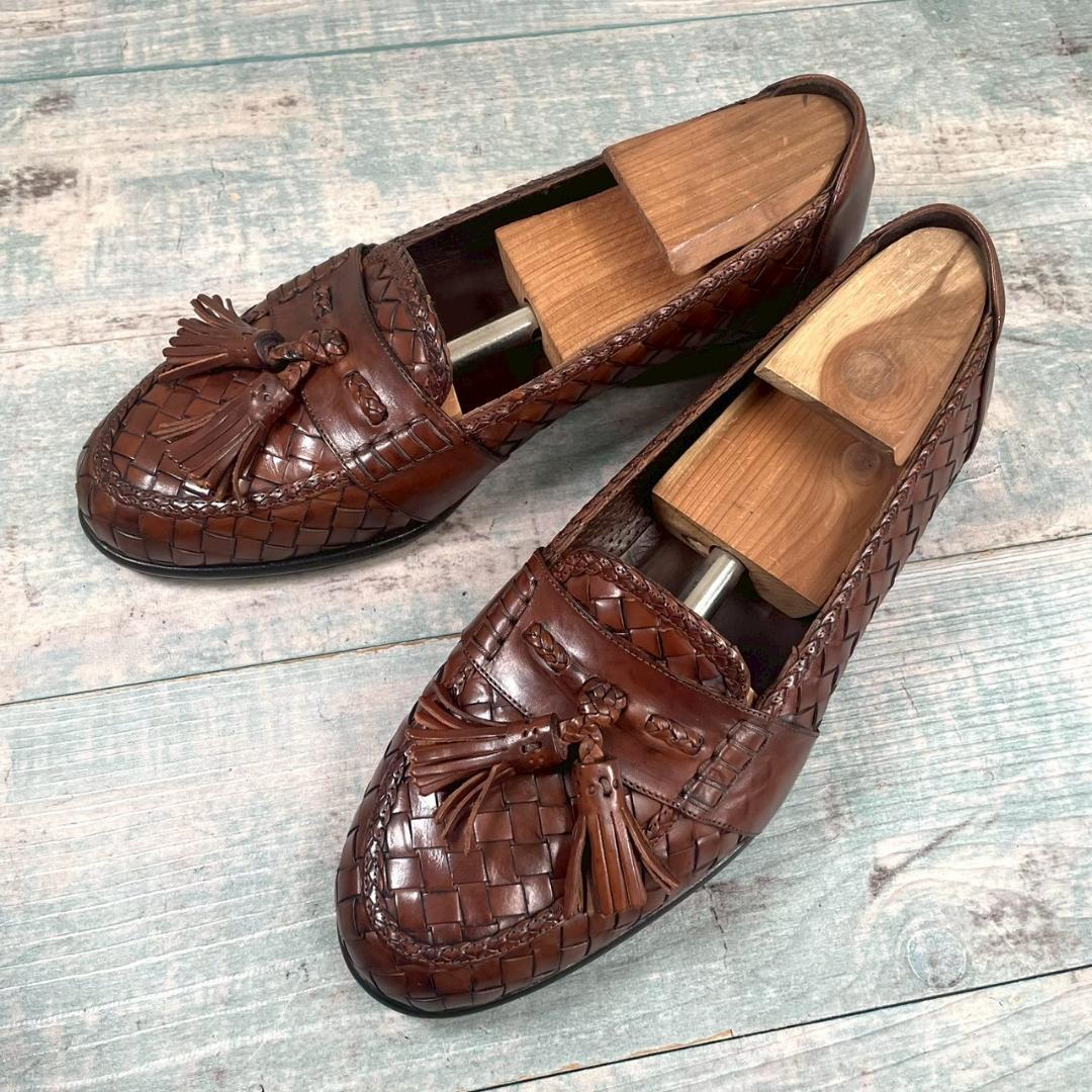 超美品 COLE HAAN 最高級ライン 編込み タッセルローファー