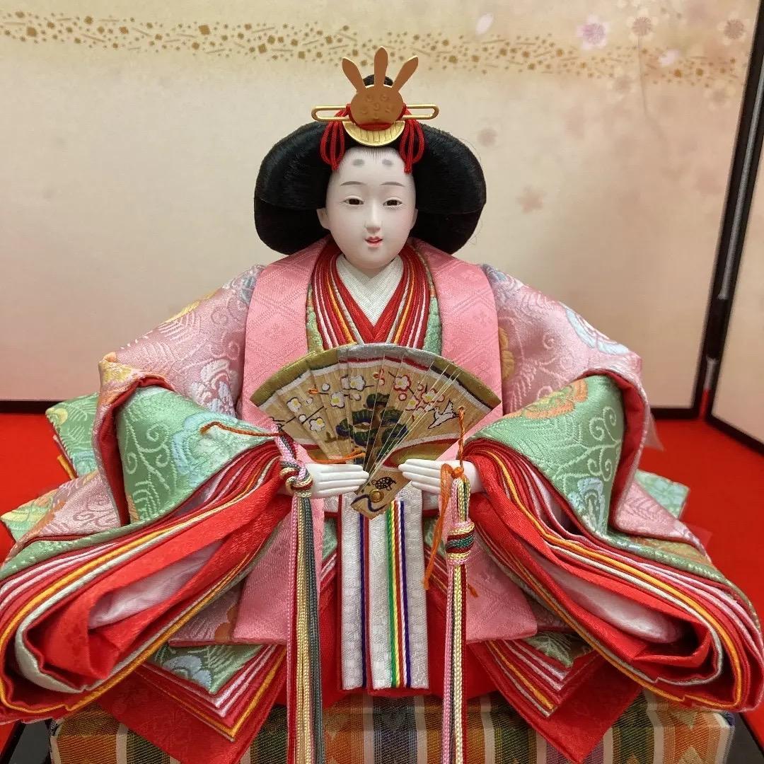 D4 三五親王のみ　可愛い色合いの衣裳　ピンク衣裳　ひな人形　雛飾り