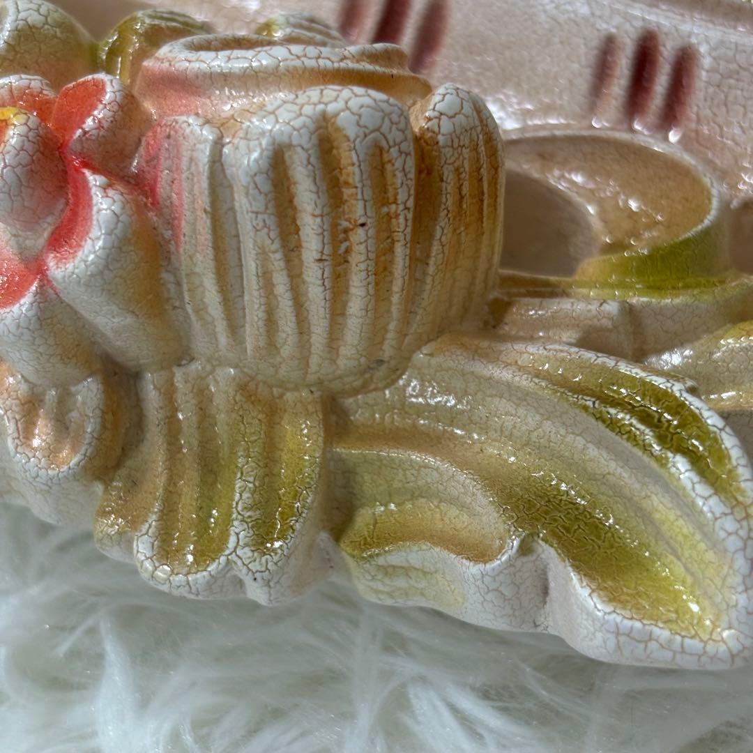 美品☆アンティーク☆鏡☆ロココ調☆壁掛けミラー☆姿見　ひび割れ加工