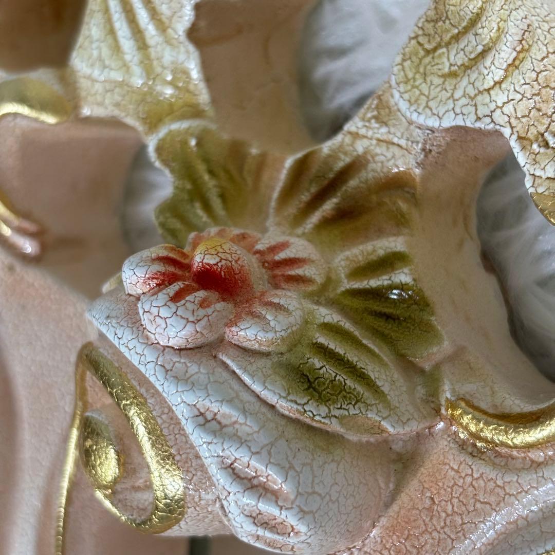 美品☆アンティーク☆鏡☆ロココ調☆壁掛けミラー☆姿見　ひび割れ加工