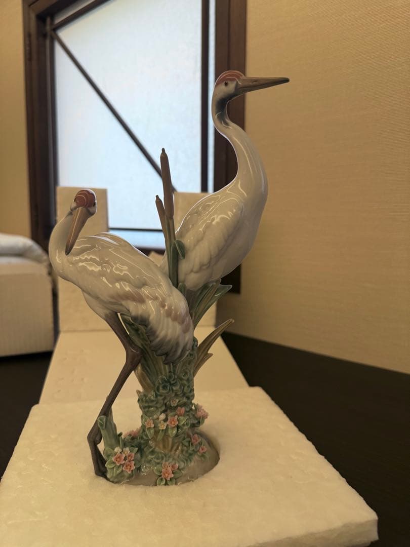 リヤドロ　鶴　置物