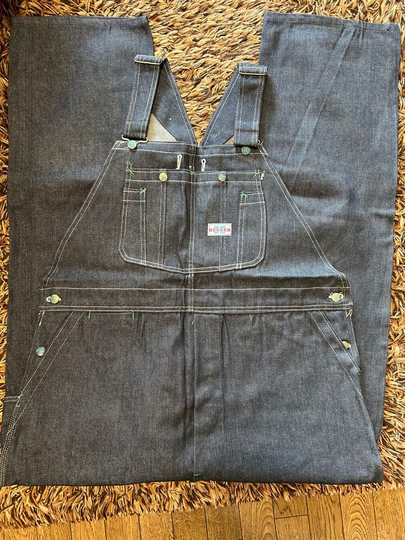 オーバーオール60s-70sデッドストック RUGGED K 42×32