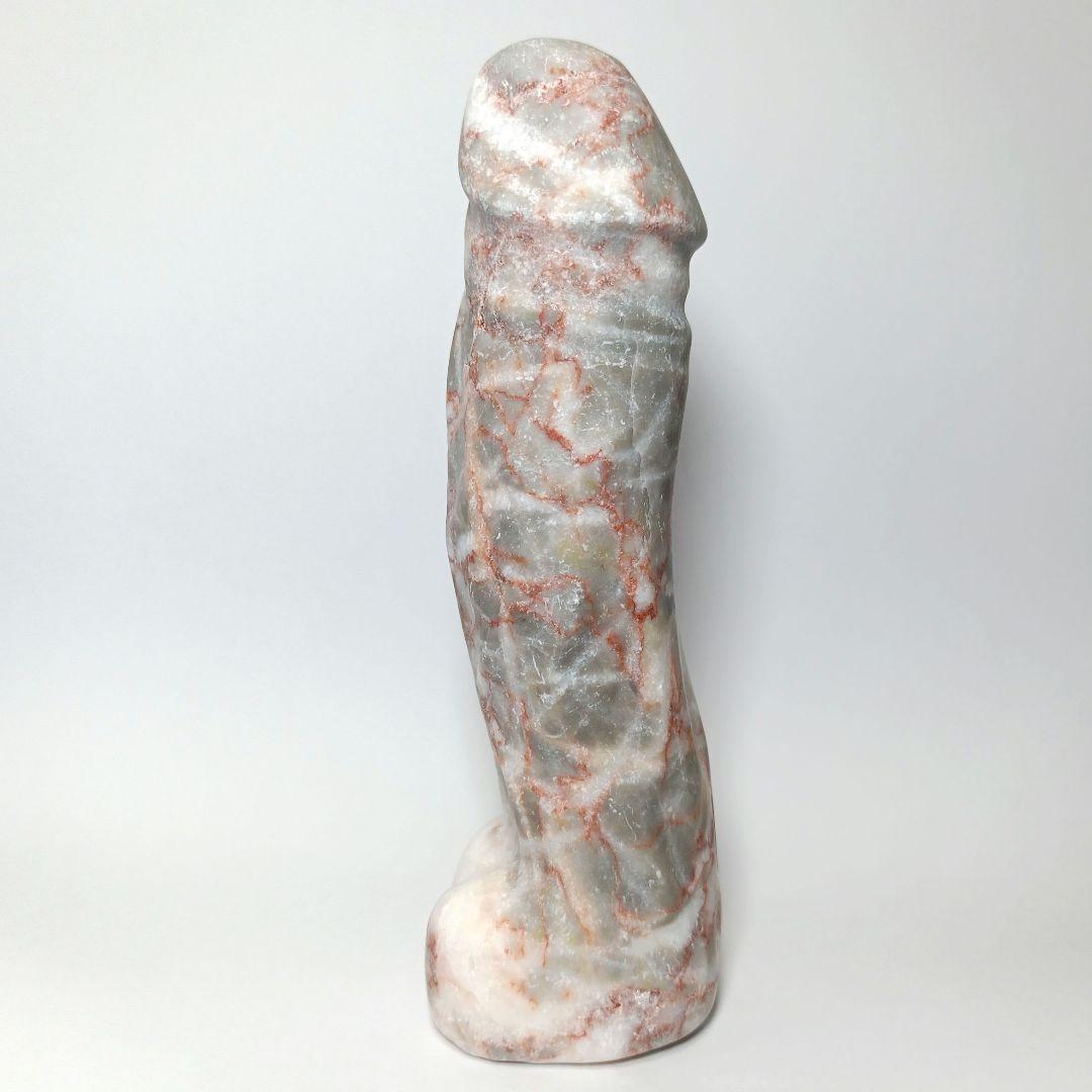 レッドベインジャスパー　きのこ　男性像　男根　天然石　縁起物　置物