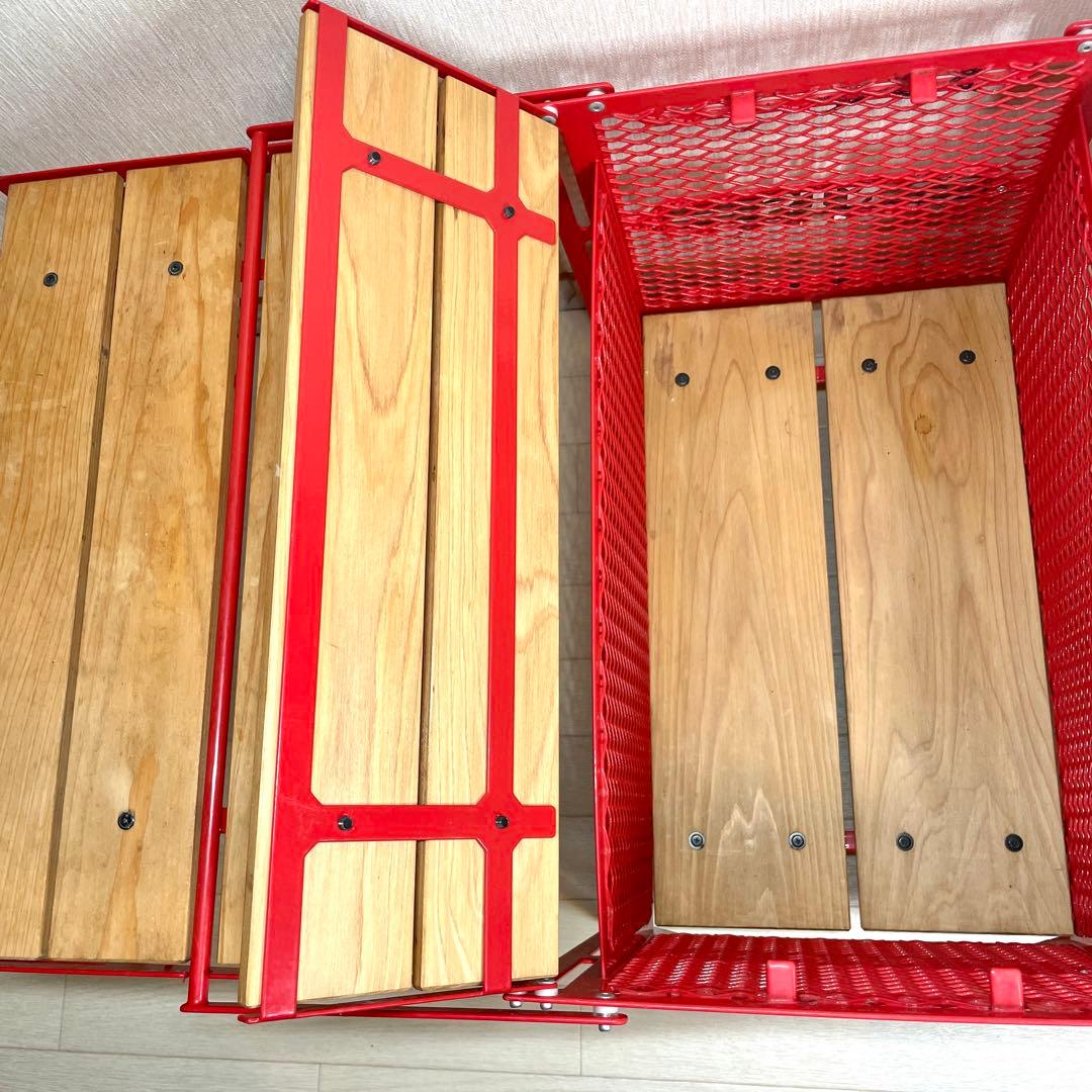 ネイチャートーンズ サイドアップボックス テーブル レッド Lサイズ