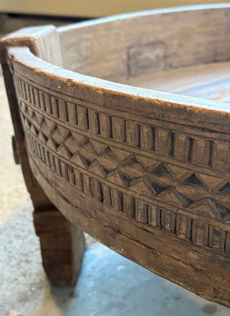 1900年代初頭 インド古木円卓 チャクラ