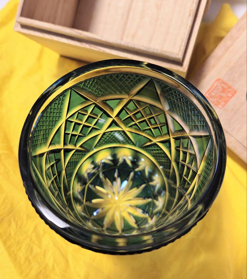 薩摩切子　グラス　木箱入り