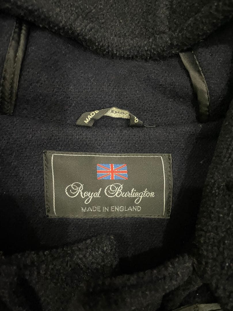 英国製  Burlington ダッフルコート 38 M-L ネイビー