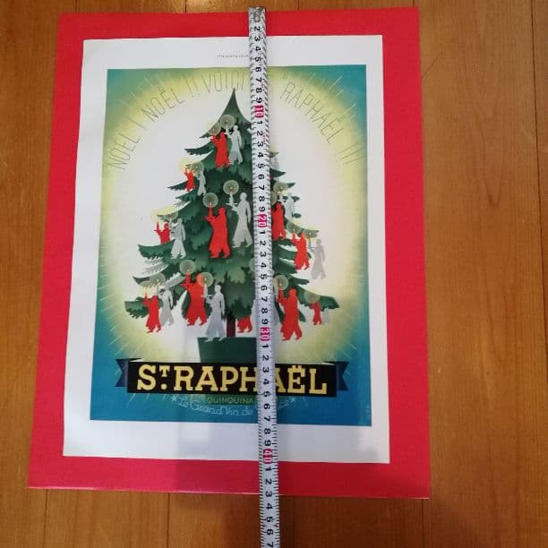 クリスマスツリー　絵　ポスター　St.Raphael　Christmas　広告