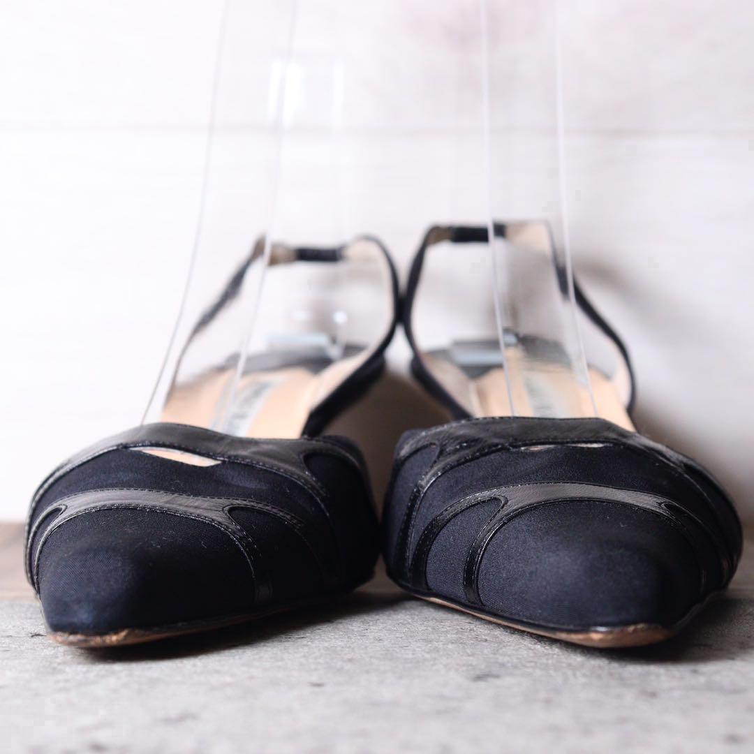 【美品】Manolo Blahnik マノロブラニク 24.5 キャロリン 黒