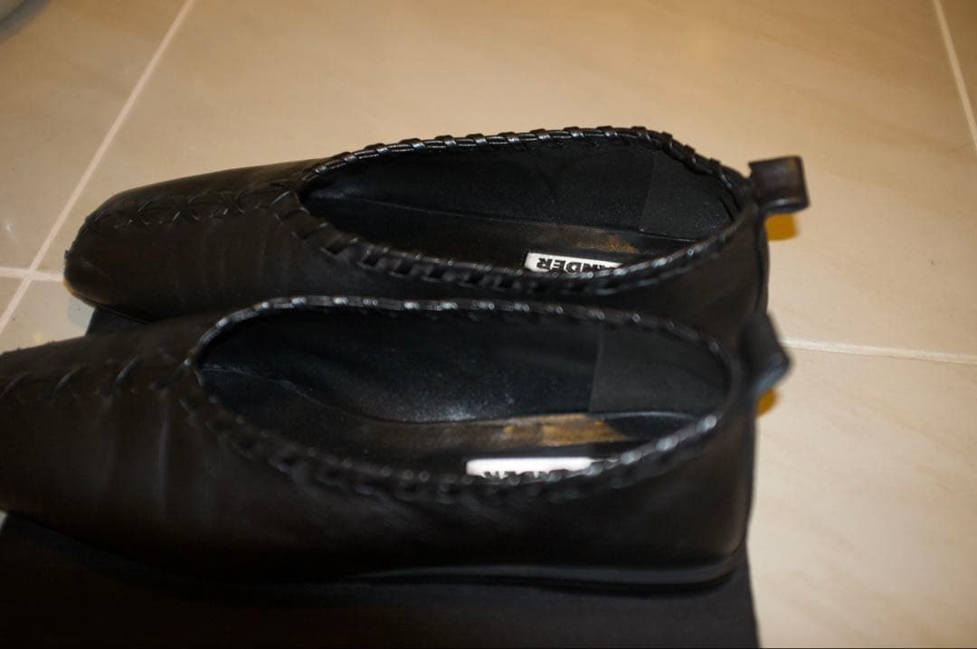 JIL SANDER ブラックフラットシューズ