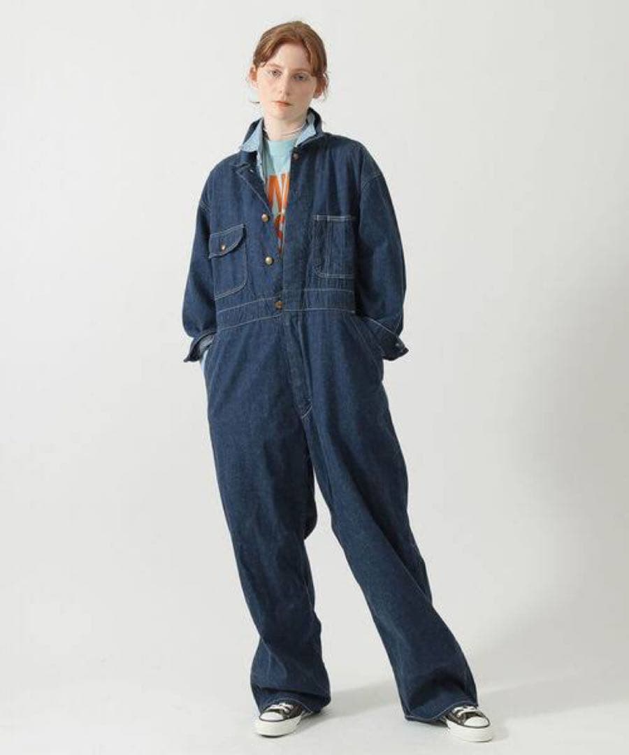 【極美品】オアスロウ（orSlow）デニムオーバーオール　つなぎ　オールインワン