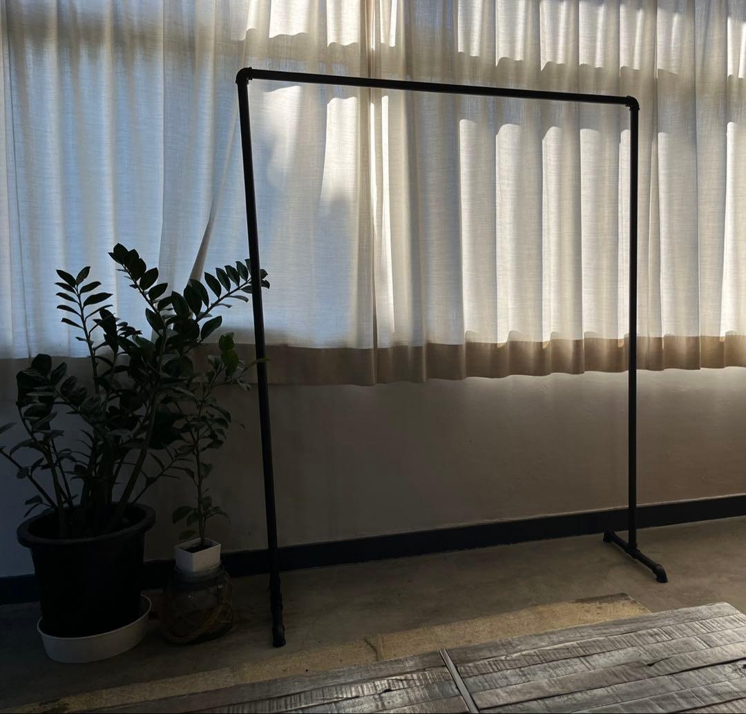 ハンガーラック ガス管 アイアン 150 パイプ 黒 収納 店舗 什器 シンプル