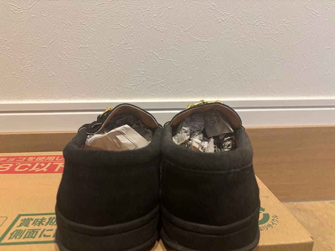 MANEBU ビットローファー ブラック スエード