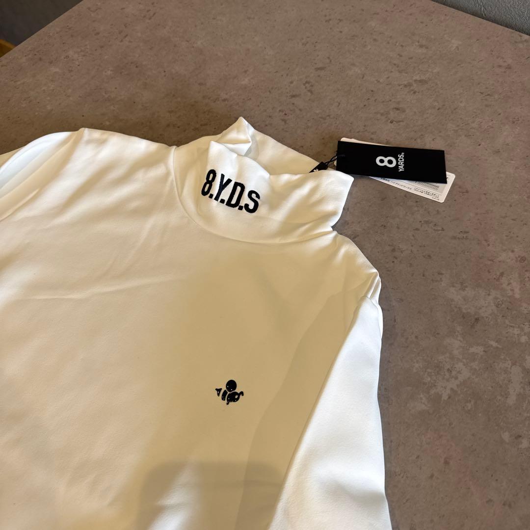 8YARDS. ハイネック長袖シャツ Lホワイト