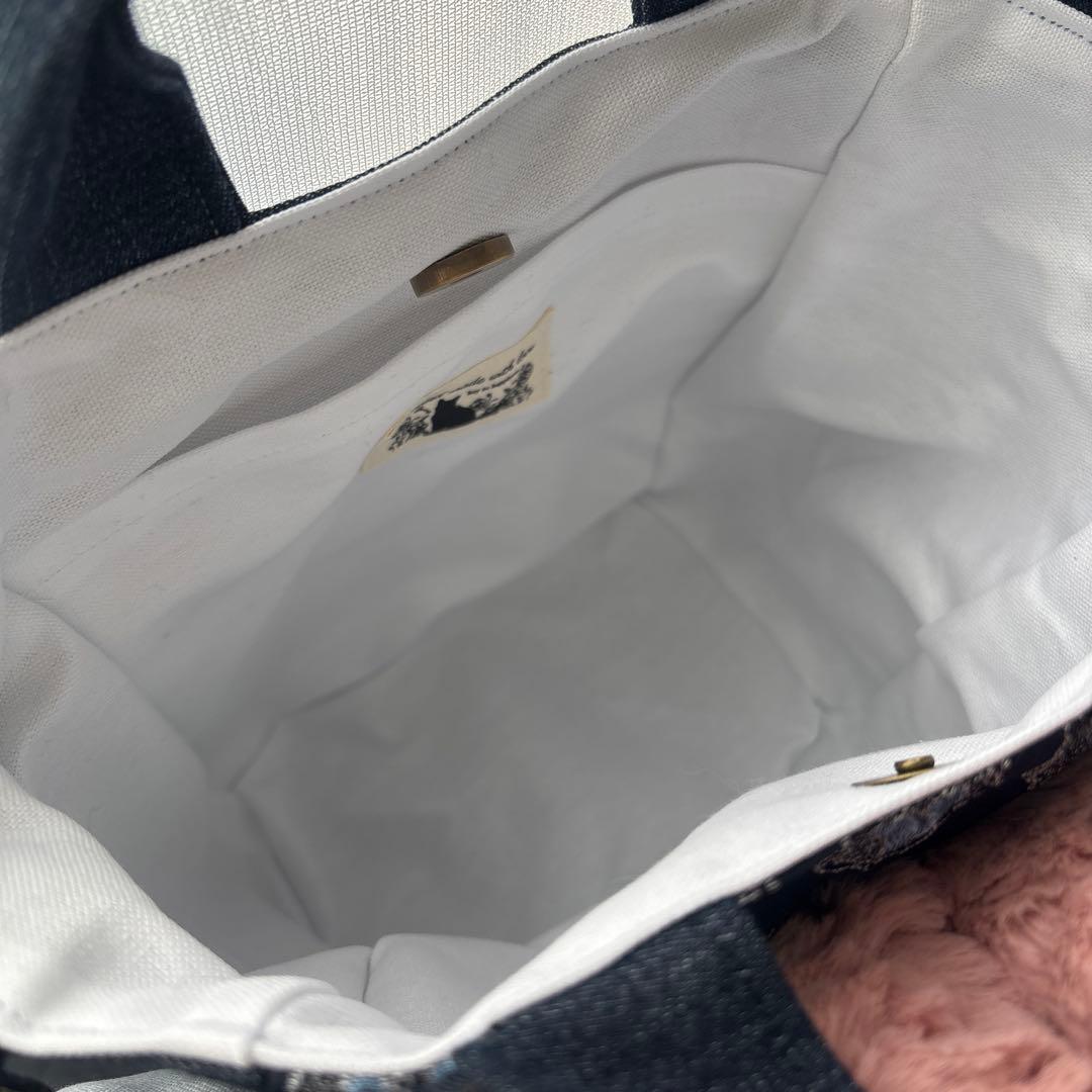 m*e様 コヤンイサムチョン　ルミちゃん　バック　艶ハート　ネイビー　ピンクファ