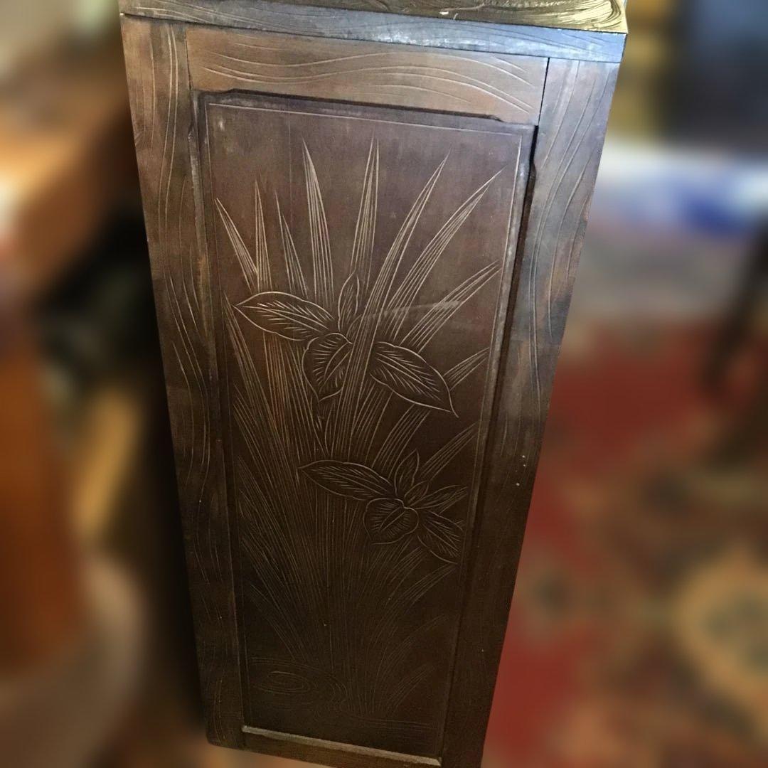 アンティーク軽井沢彫り 箪笥　収納　家具