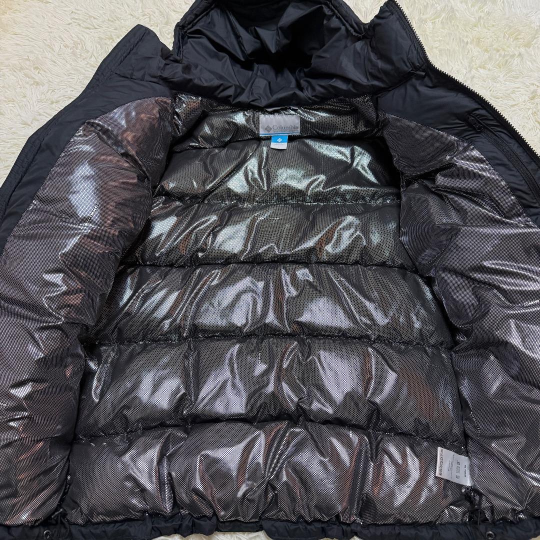 【大人気】　極暖‼️ Columbia ダウン ドローコード付き　黒　L