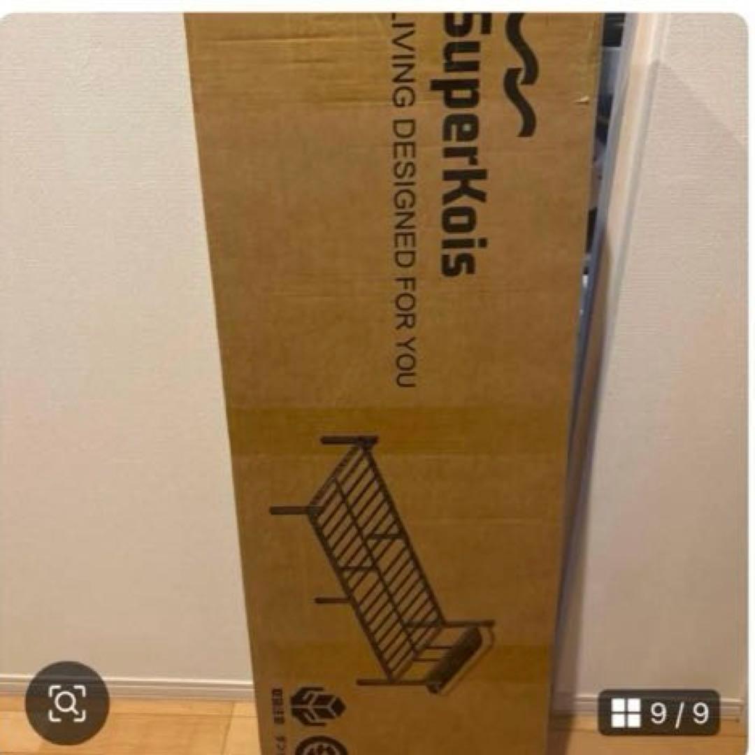 シンプルホワイトシングルベッドフレーム USB Type-Cポート付き 頑丈