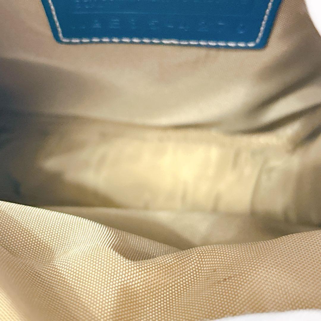 美品✨COACH コーチ シグネチャー 多収納 ショルダーバッグ ブルー