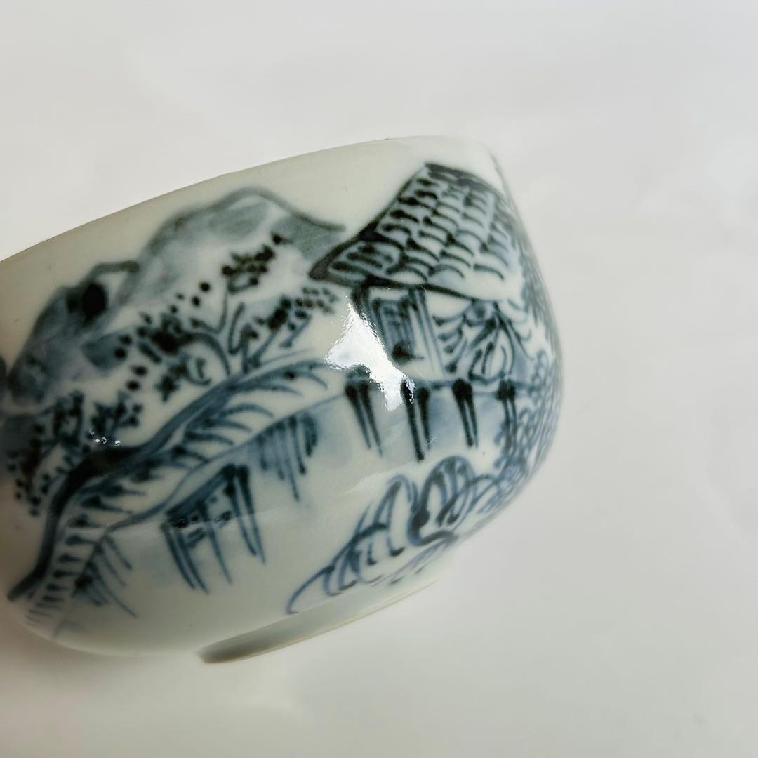 【未使用】京焼 清水焼 初代 幸之介窯 湯呑み 手描き5客揃