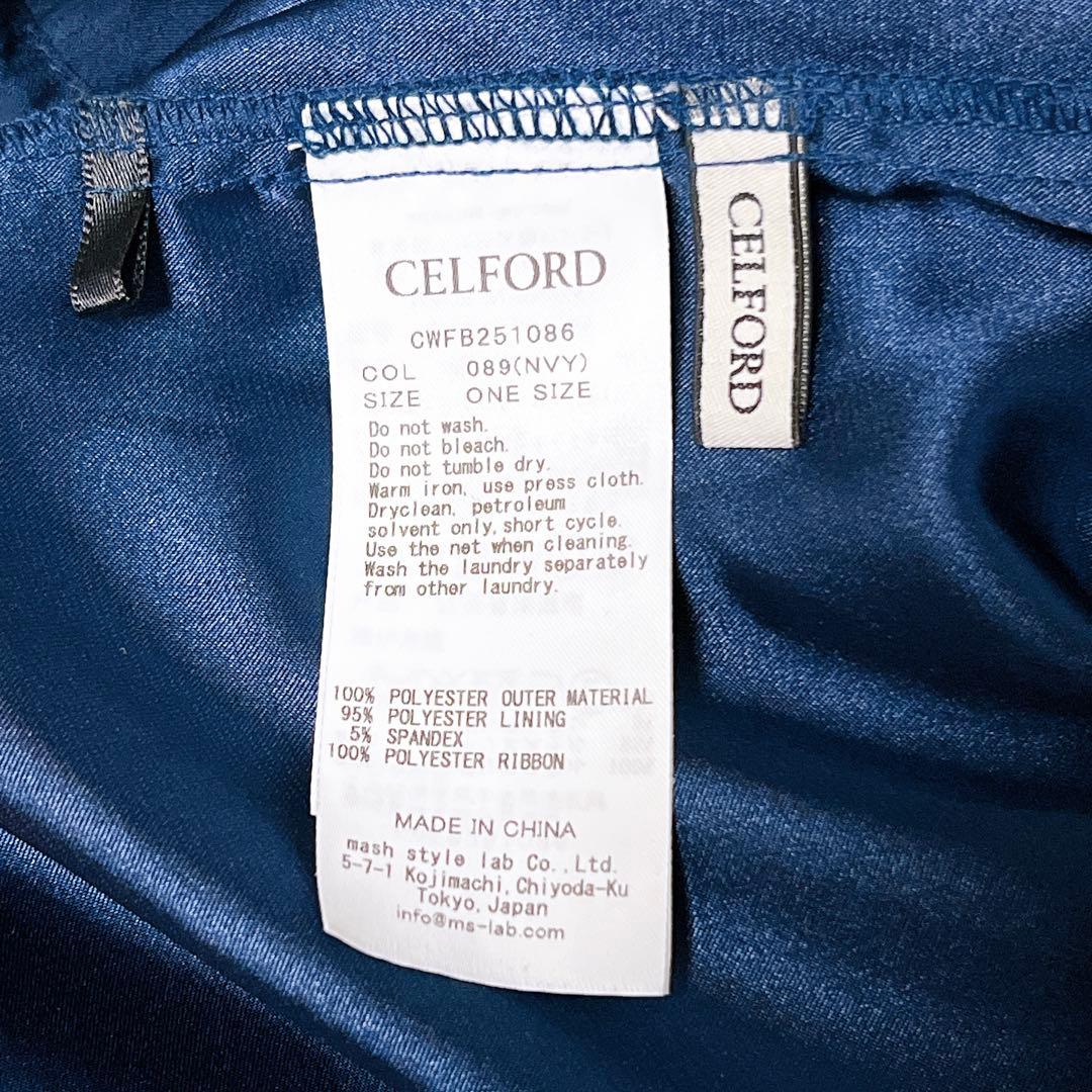 【美品】シアースモックブラウス ネイビー CERFORD セルフォード